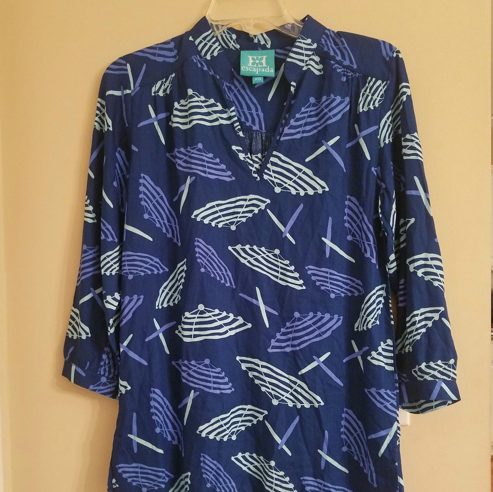 Escapada Blue Tunic Top - Size XS